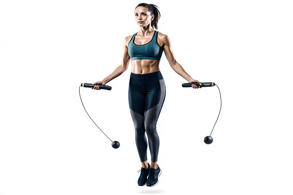 Flick Jump smart jump rope, black with orange trim