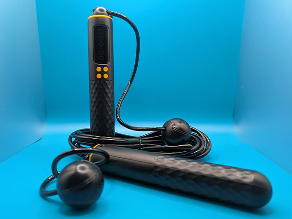 smart jump rope with blue background
