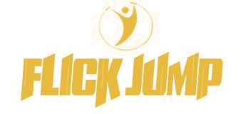 Flick Jump logo, transparent background, unified amber color
